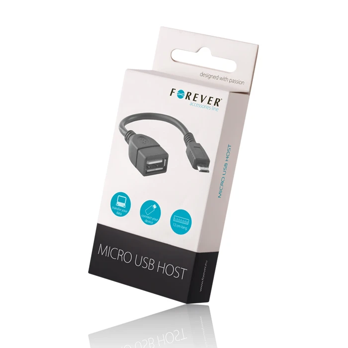 Forever adapter USB - microUSB juodos spalvos