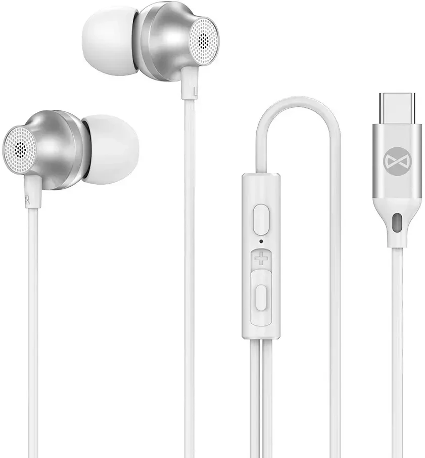 Telforceone Forever su laidu ausinės EP-02 USB-C baltas