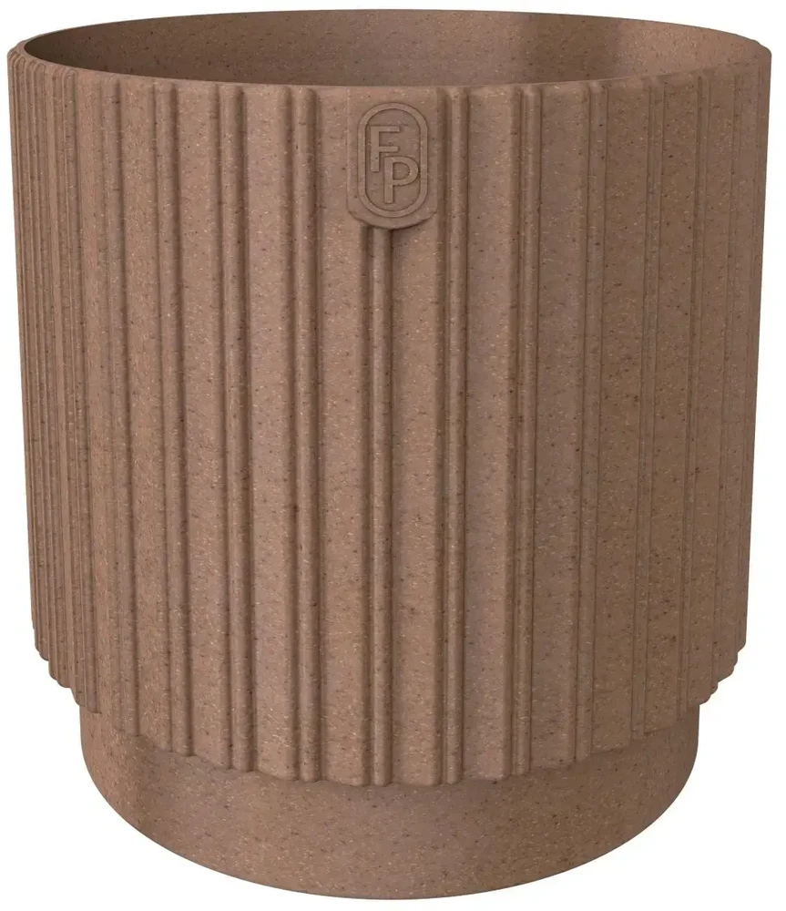 FORM PLASTIC Gėlių ankštis Mika Cyli 22 cm, ekologiškos medienos ruda