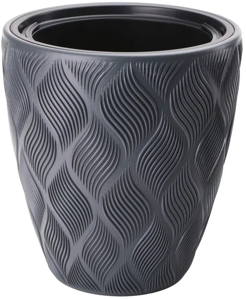 FORM PLASTIC Gėlių vazonas Flow 40cm Juoda