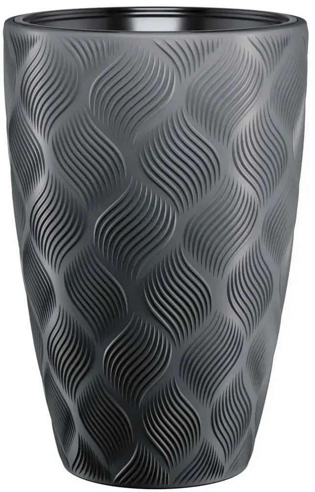 FORM PLASTIC Gėlių vazonas Flow Slim 30 cm 24 l, juodas