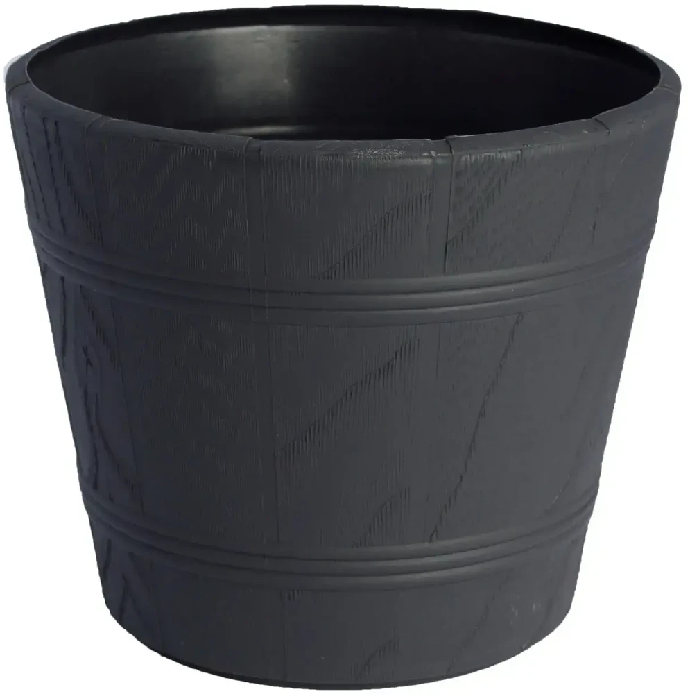 FORM PLASTIC Gėlių vazonas Medžio imitacija 2 pilkas
