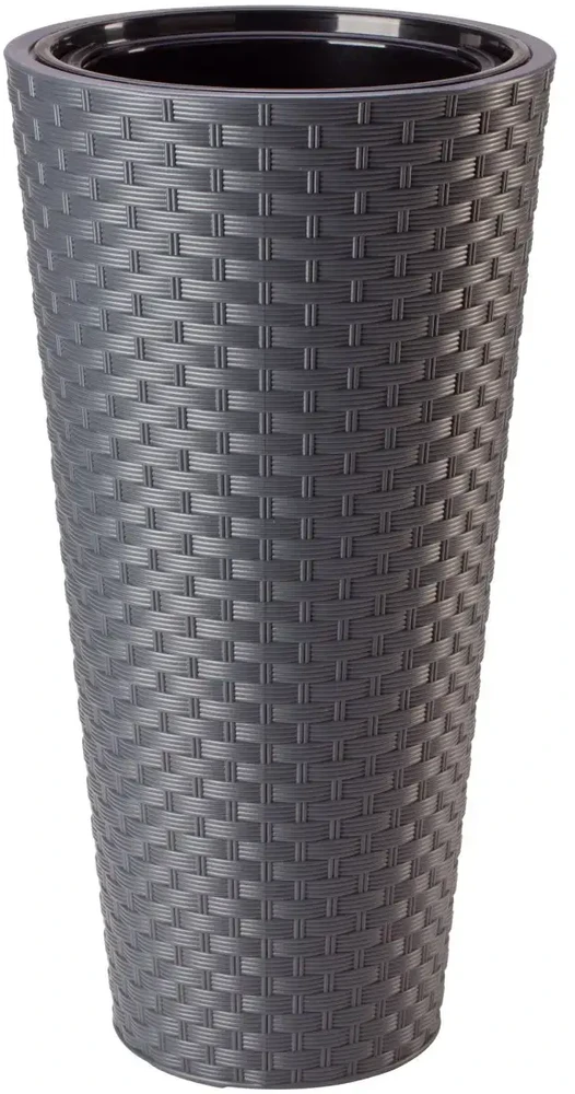 FORM PLASTIC Gėlių vazonas Rattana Slim 30cm, pilkas