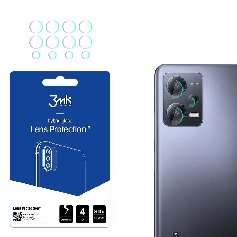 Fotoaparato stiklas Xiaomi Redmi Note 12 Pro 7H 3mk Lens Protection serijos objektyvas
