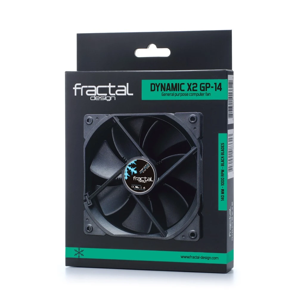 Fractal Design | Dynamic X2 GP-14 | Juodas | Korpuso ventiliatorius