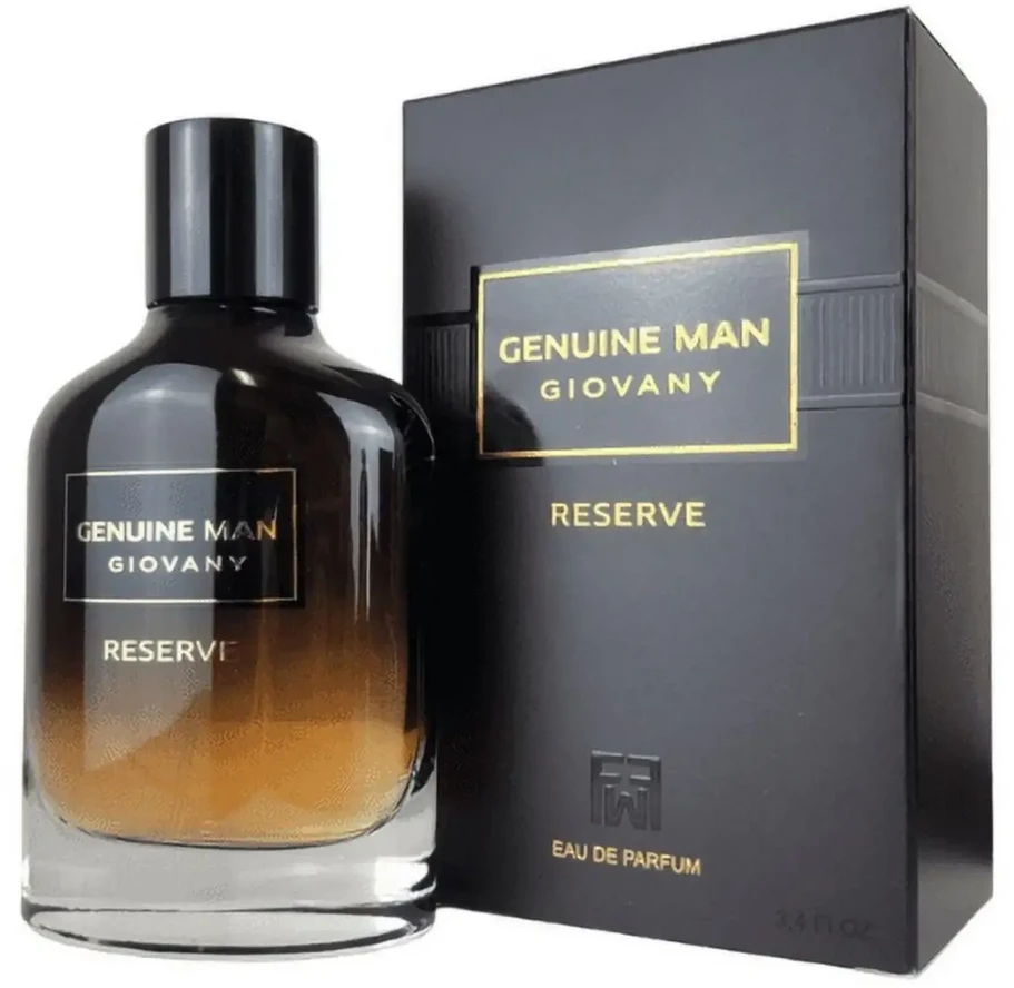 Fragrance World Genuine Man Giovany Reserve EDP parfumuotas vanduo vyrams, 100 ml