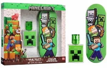 EP Line Fragrances For Children Dětské parfémy Minecraft Dárková sada EDT 30 ml a metalický box