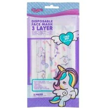 Eau My Unicorn Eau My Unicorn Face Mask and Respirator vaikams, 3 pc