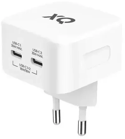 Store24 FREENET BASICS 35W GaN Baltas CUBE 2X USB-C laidinis įkroviklis