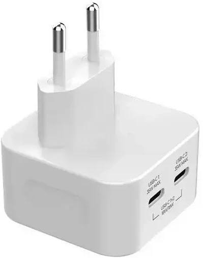 Store24 FREENET BASICS 35W GaN Baltas CUBE 2X USB-C laidinis įkroviklis