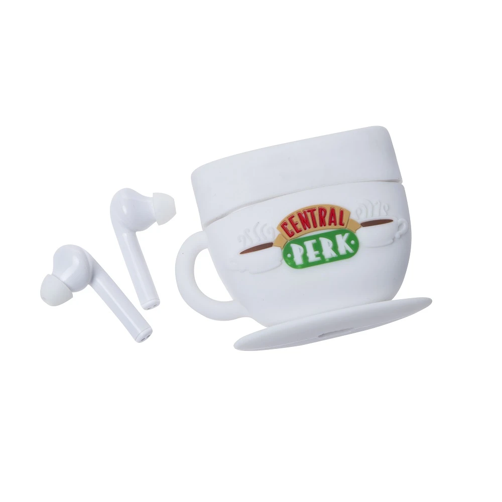 TWS ausinės Lazerbuilt Friends Central Perk, baltos
