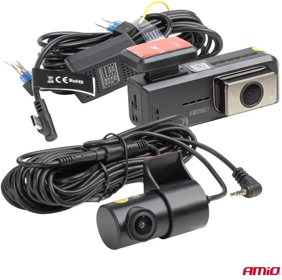 Automobilinis vaizdo registratorius 2K + 1K WLAN Wi-Fi 512 GB AMIO-04800