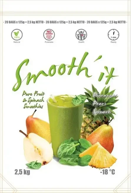 Užšaldytas vaisių kokteilis SMOOTH'IT, žalias, 2,5kg