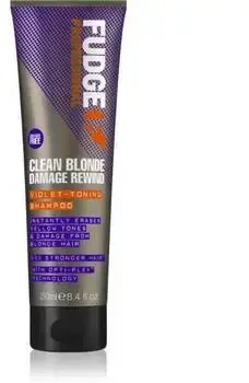 Fudge Professional Clean Skirtas šviesiems plaukams Damage Rewind Everyday Violet-Toning Šampūnas šampūnas šviesiems plaukams, 250 ml