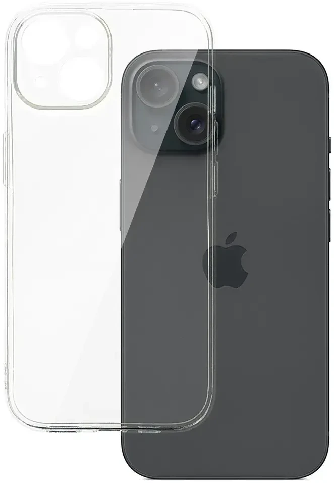 Topt Nugarėlės dėklas 2 mm Perfect, skirtas iPhone 15, skaidrus