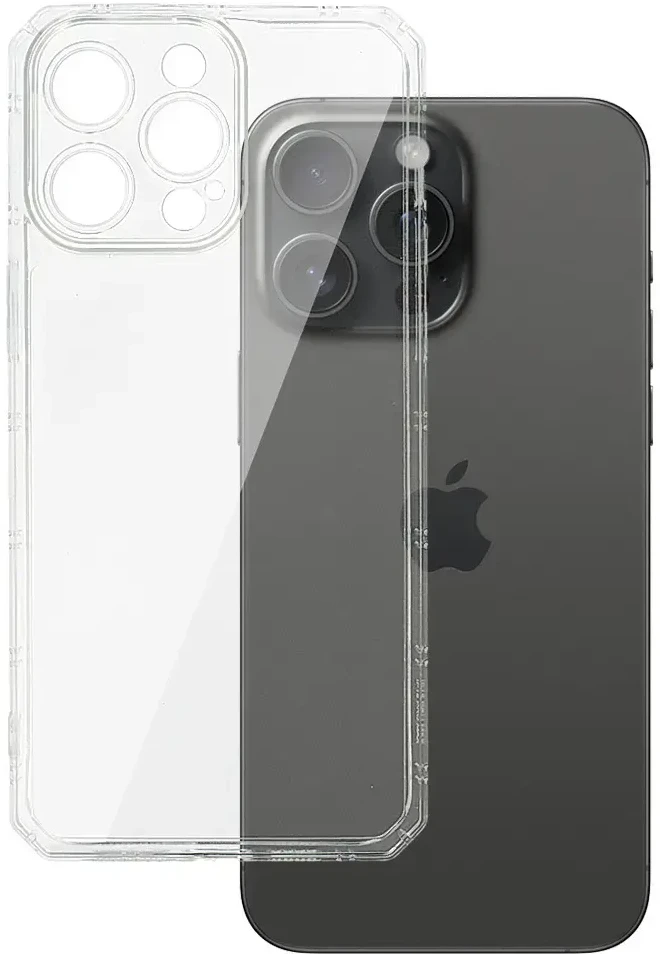 Fusion Accessories Topt Armor Antishock dėklas skirtas iPhone 15 Pro skaidrus