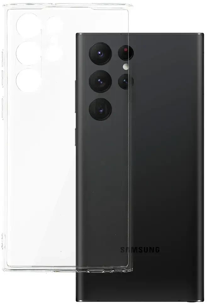 Dėklas Topt Galinis dangtelis 2 mm, idealiai tinkantis Samsung Galaxy S22 Ultra, skaidrus