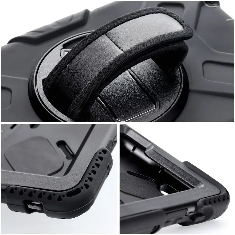 „Fusion Accessories“ 360 laipsnių pasukimo planšetinio kompiuterio dėklas „Galaxy Tab A8“ juodas