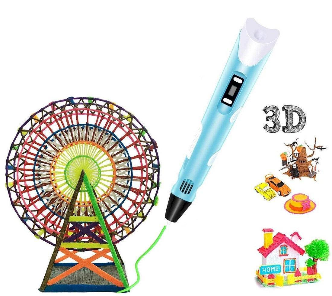 Fusion Accessories Fusion 3D spausdinimo rašiklis skirtas kurti figūras naudojant PLA | ABS medžiagą (Ø 1,75 mm) melyna