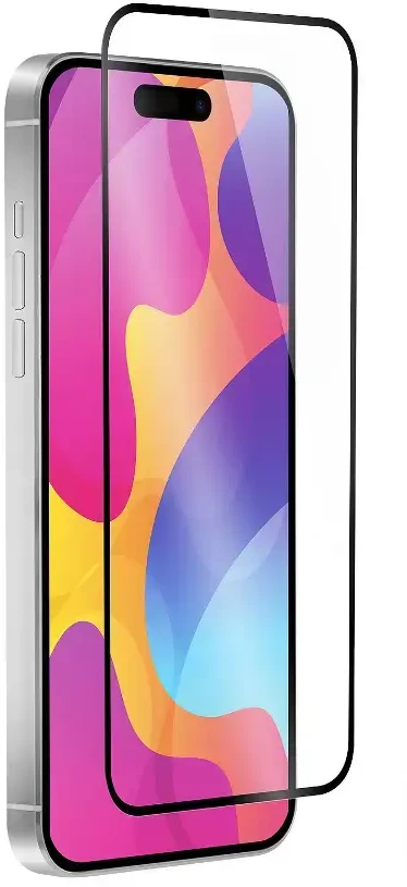 „Fusion Accessories“ „Fusion 5D“ stiklo ekrano apsauga Apple iPhone 15 Pro telefonui, juoda