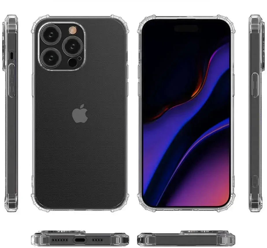„Fusion Accessories“ „Fusion“ smūgiams atsparus 1,5 mm telefono dėklas, skirtas „iPhone 15 Pro“, permatomas