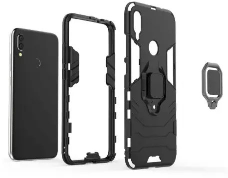 „Fusion Accessories“ „Fusion Armor Ring“ galinis dėklas, skirtas „Xiaomi Redmi Note 13 Pro 4g“, juodas
