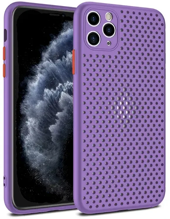 Fusion Accessories Fusion Breathe dėklas silikoniniam dėklui skirtas Apple iPhone 12 Pro Max Violetinė
