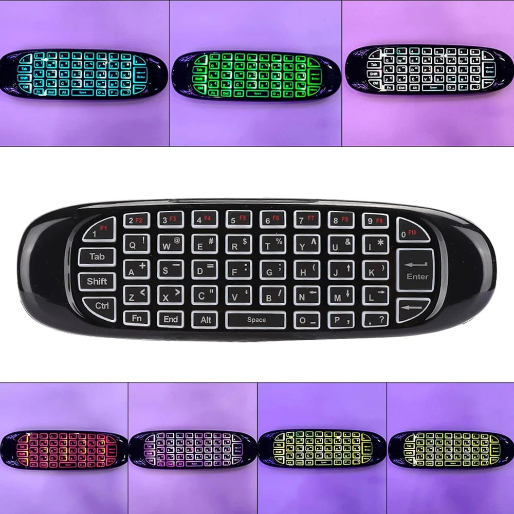 Fusion Accessories "Fusion C120" universalus nuotolinio valdymo pultas su giroskopu ir klaviatūra, skirtas "Smart TV" | "Android" | kompiuteriui