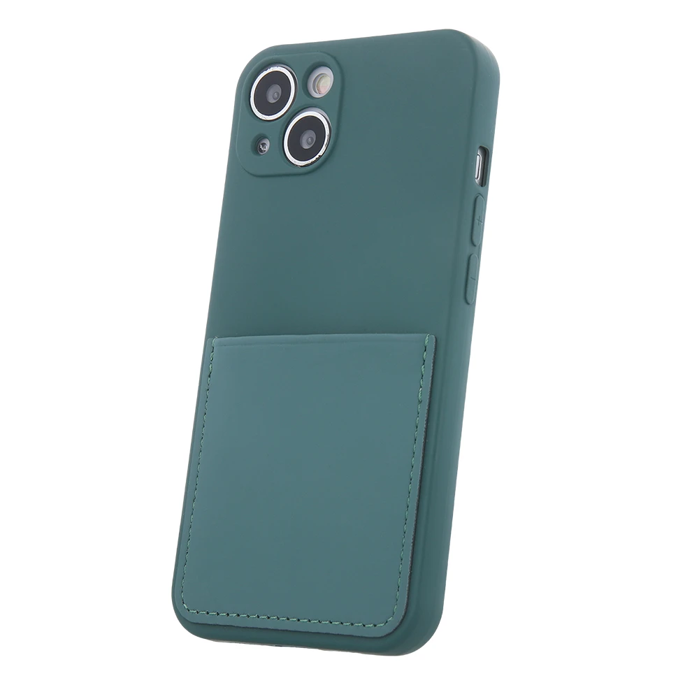 Fusion Accessories Fusion Card Case silikoninis dėklas skirtas Samsung A135 Galaxy A13 4G žalias