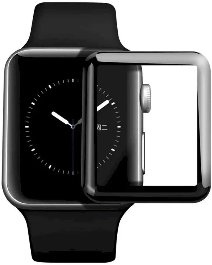 Fusion Accessories Fusion ceramic glass 9D visiškai uždengtas rėmeliu Apple Watch 1 | 2 | 3 38mm juodas