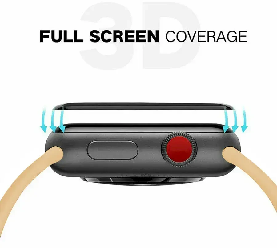 Fusion Accessories Fusion ceramic glass 9D visiškai uždengtas rėmeliu Apple Watch 1 | 2 | 3 38mm juodas