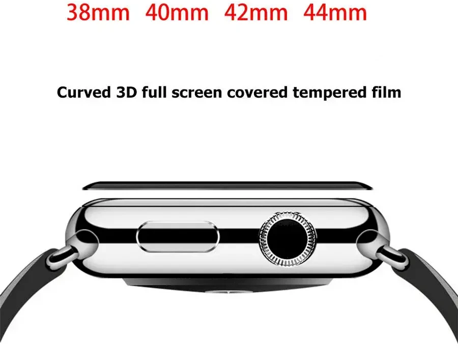 Fusion Accessories Išmaniojo laikrodžio Apple 1/2/3 apsauginis Fusion ekrano rėmelis, Juodos spalvos, 42mm