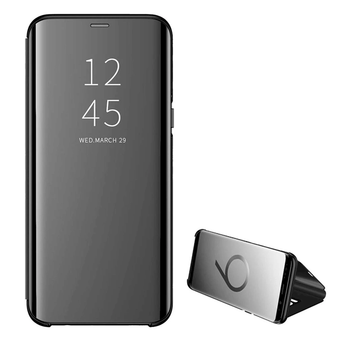 Fusion Accessories Fusion Clear View dėklas skirtas Huawei P40 Lite E juodas