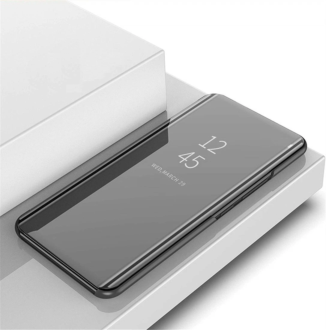 Fusion Accessories Fusion Clear View dėklas skirtas Huawei P40 Lite E juodas