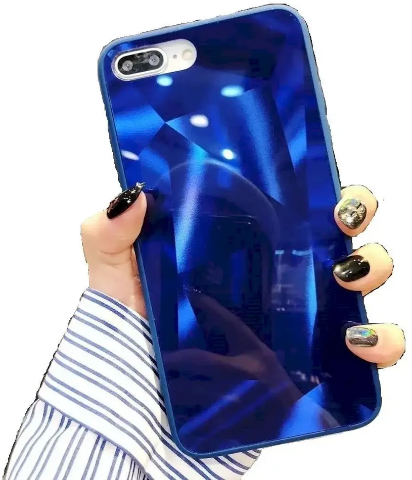 Fusion Accessories Fusion Diamond Stone nugarinės dėklas silikoninis dėklas Apple iPhone 11 Pro Mėlyna