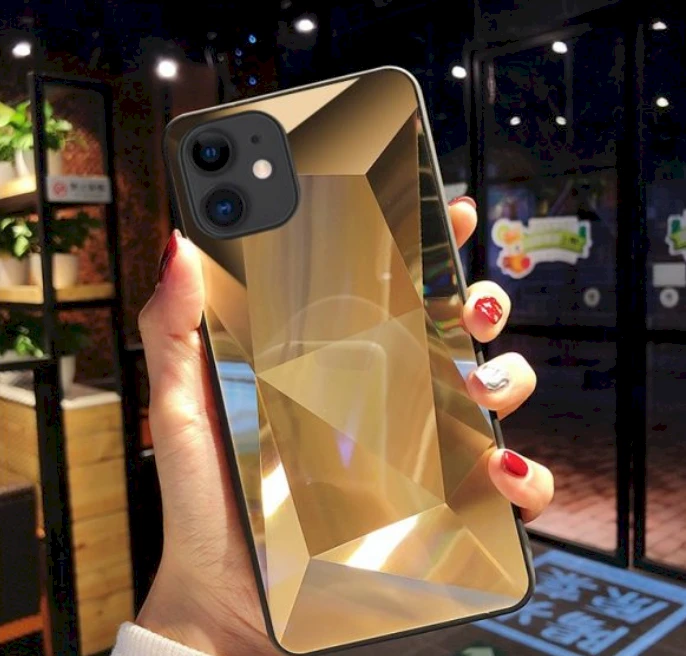 Fusion Accessories Fusion Diamond Stone nugarėlės dėklas silikoninis dėklas Apple iPhone 11 Pro Gold
