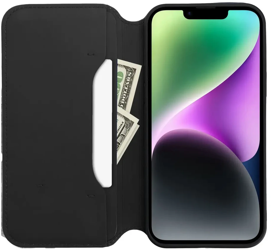 „Fusion Accessories“ dviejų kišenių atverčiamas dėklas „Xiaomi 13 Lite“ Juodas