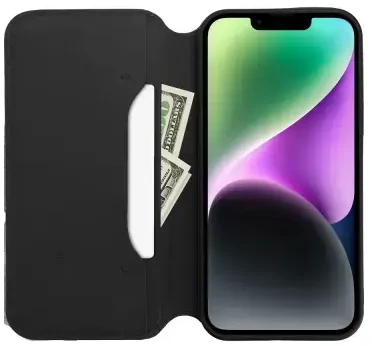 „Fusion Accessories“ „Fusion“ dvigubas kišenės tipo telefono dėklas, skirtas „Samsung Galaxy A34“ (A346), juodas