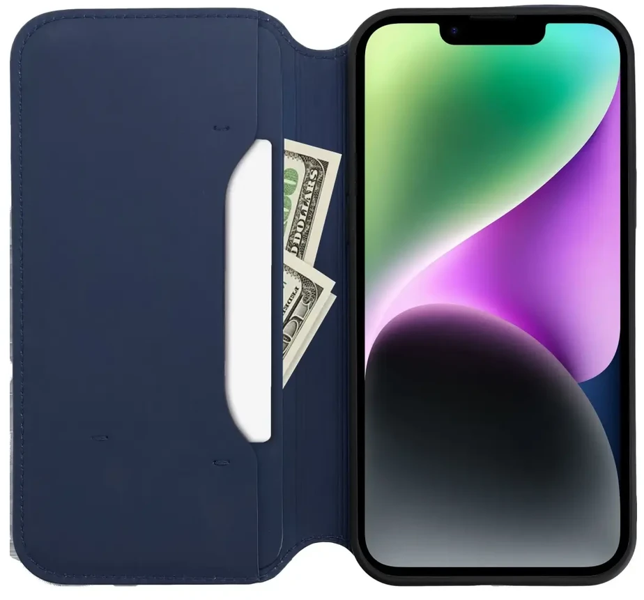„Fusion Accessories“ dviejų kišenių atverčiamas dėklas „Galaxy A14 4G/ 5G“ Mėlyna