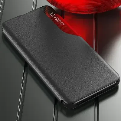 „Fusion Accessories“ „Fusion“ ekologiškos odos, knygelės tipo telefono dėklas, skirtas „Samsung Galaxy A53 5G“ (A536), juodas