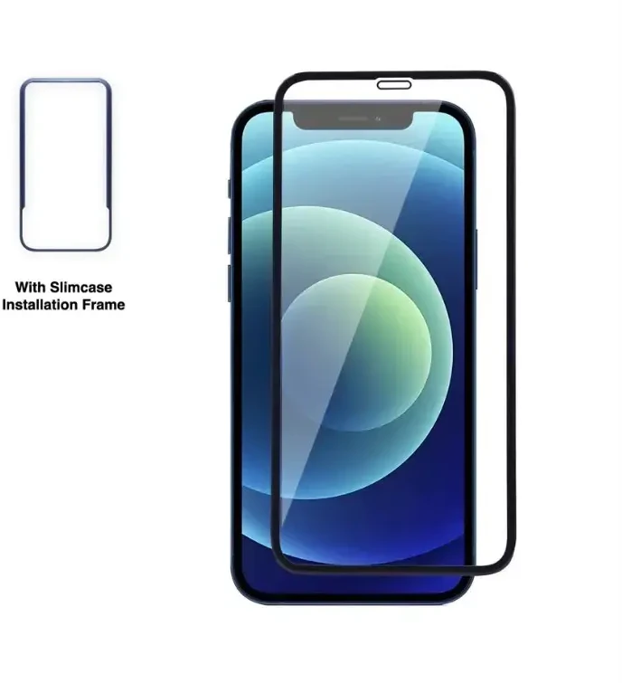 Fusion Accessories „Edge 5D grūdintas stiklas su rėmeliu iPhone 12/12 Pro“ Juodas