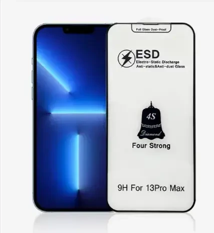 Fusion Accessories Fusion ESD Anti-Static Dust Proof grūdintas stiklas skirtas Apple iPhone 13 | 13 Pro juodas