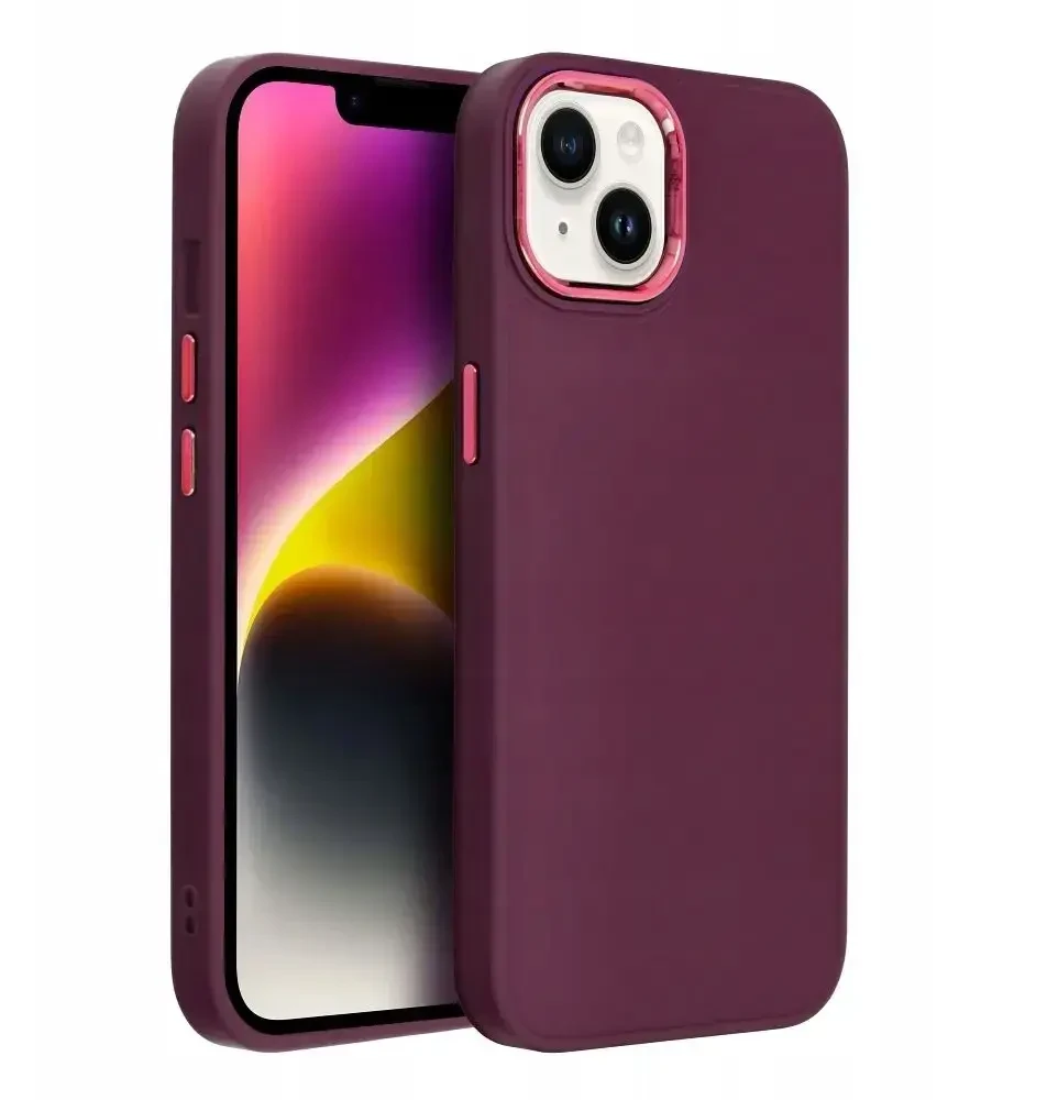 „Fusion Accessories“ „Fusion Frame“ silikoninis galinis dėklas, skirtas „Xiaomi Redmi Note 12S“, rausvai raudonas