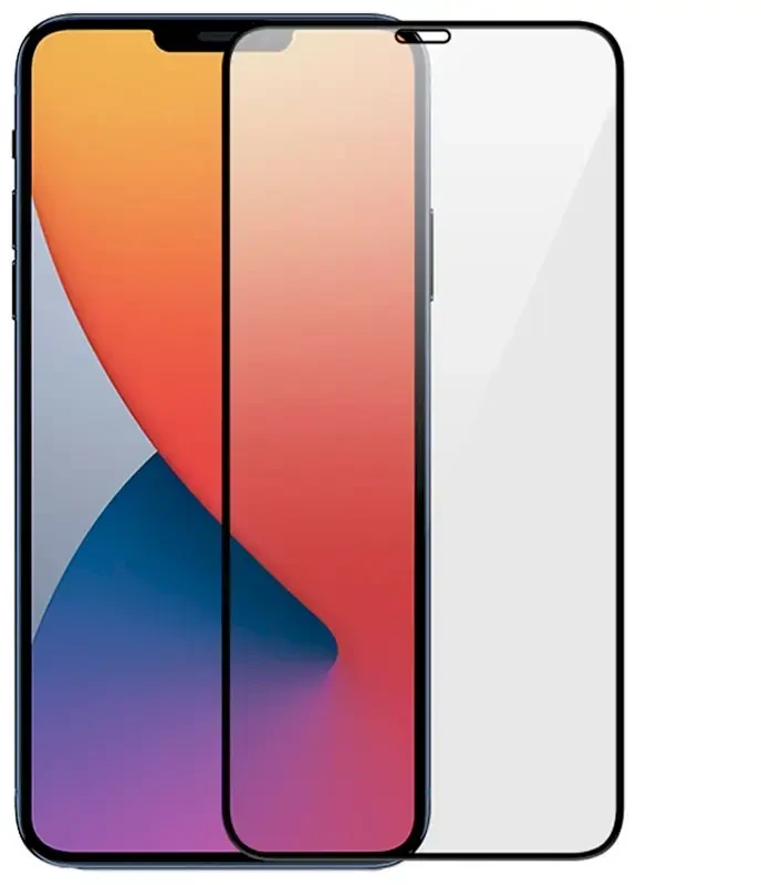 Fusion Accessories Fusion Full Glue 5D grūdintas stiklas, visiškai uždengtas rėmeliu Apple iPhone 12 Pro Max Juodas