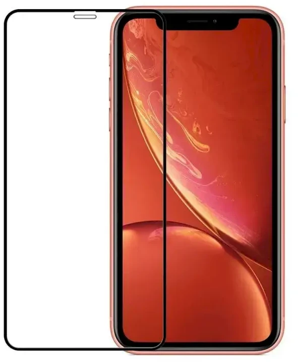 Fusion Accessories Fusion Full Glue 5D grūdintas stiklas, visiškai uždengtas rėmeliu Apple iPhone XR Juodas