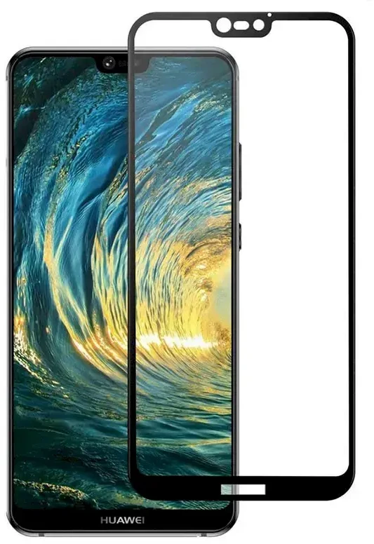 Fusion Accessories Fusion Full Glue 5D grūdintas stiklas, visiškai uždengtas rėmeliu Huawei P20 Lite Juodas