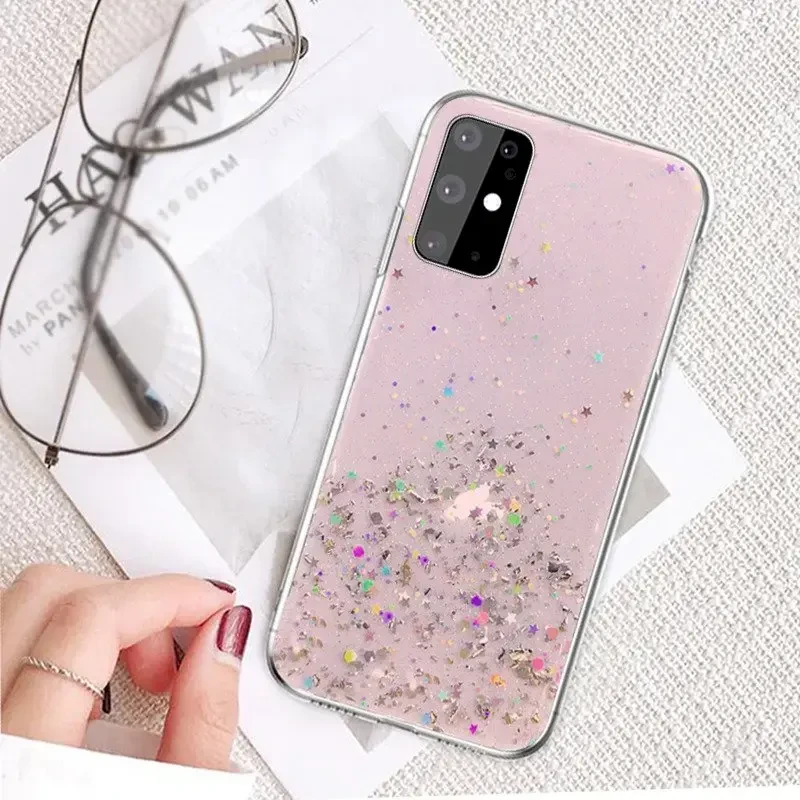 „Fusion Accessories“ „Fusion Glue“ blizgučiais dengtas telefono dėklas, skirtas „iPhone 13 Pro“, rožinis