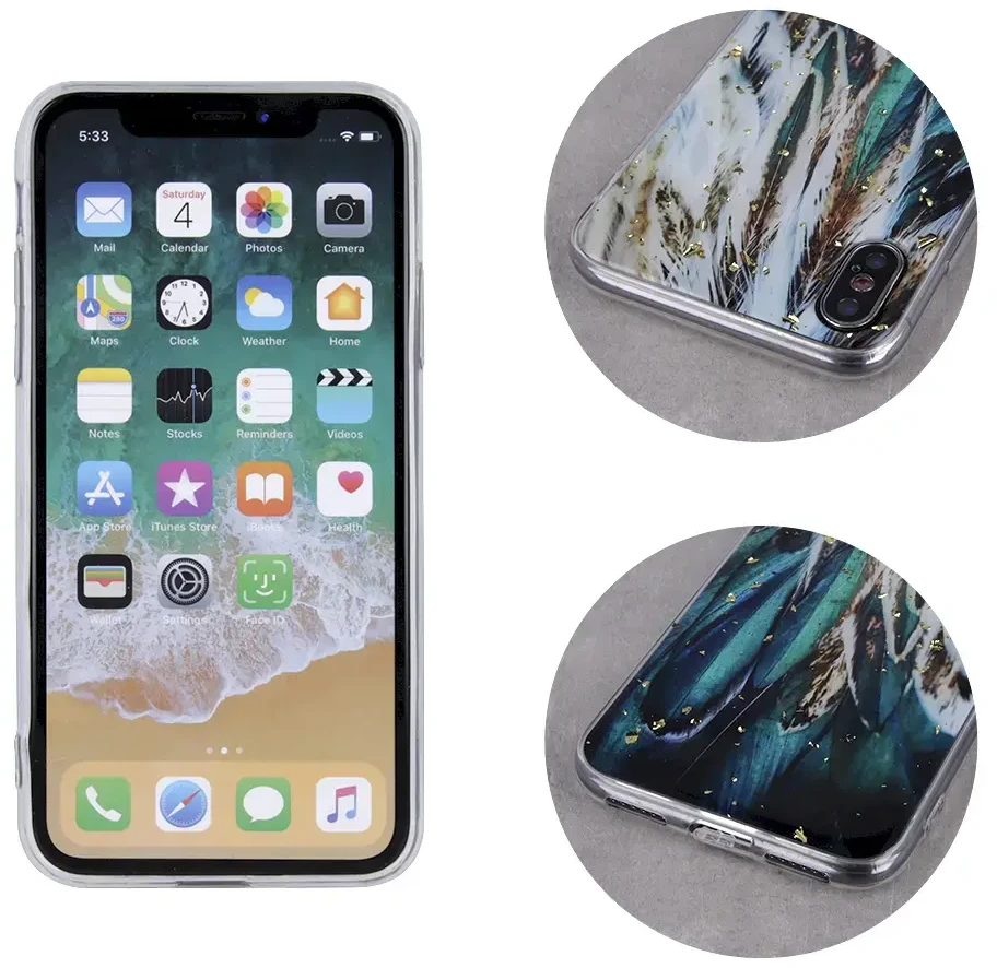 „Fusion Accessories“ „Glam Case iPhone 11“ plunksnų dėklas