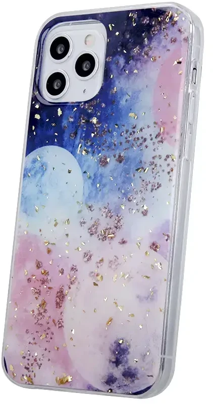 „Fusion Accessories“ „Fusion Gold Glam“ telefono dėklas, skirtas „Samsung Galaxy A55 5G“ (A556), daugiaspalvis (galaktiškas)