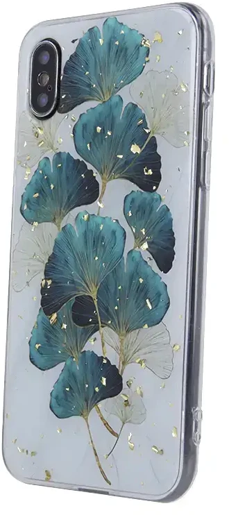 Dėklas Fusion Accessories Glam Leaves phone case for Redmi A1 | Redmi A2 auksinis (Leaves)